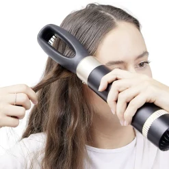 Sèche cheveux multifonction - 5 embouts - Effets lissé/bouclé/naturel