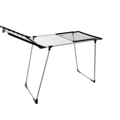 Séchoir à linge horizontal blanc et bleu 20 m d'étendage