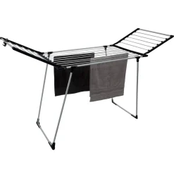 Séchoir à linge horizontal blanc et bleu 20 m d'étendage