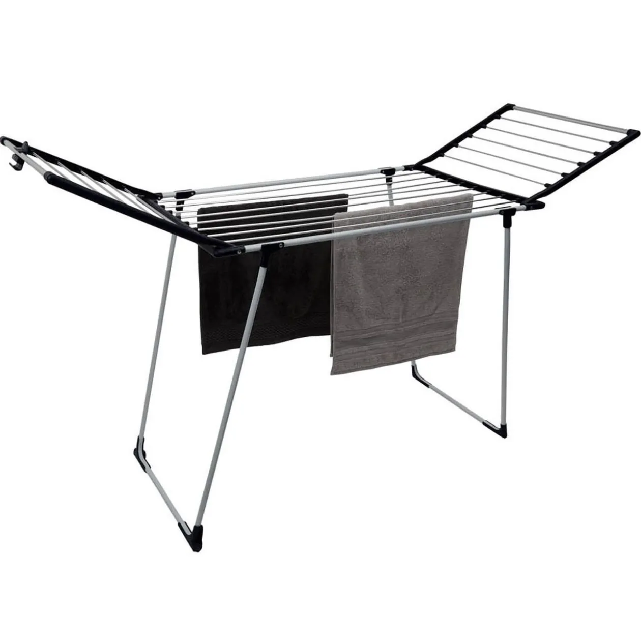 Séchoir à linge horizontal blanc et bleu 20 m d'étendage