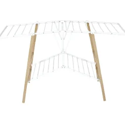 Séchoir à linge horizontal étendoir effet bois 15m
