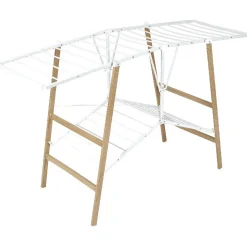 Séchoir à linge horizontal étendoir effet bois 15m