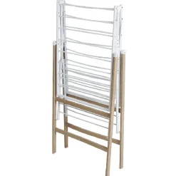 Séchoir à linge horizontal étendoir effet bois 15m