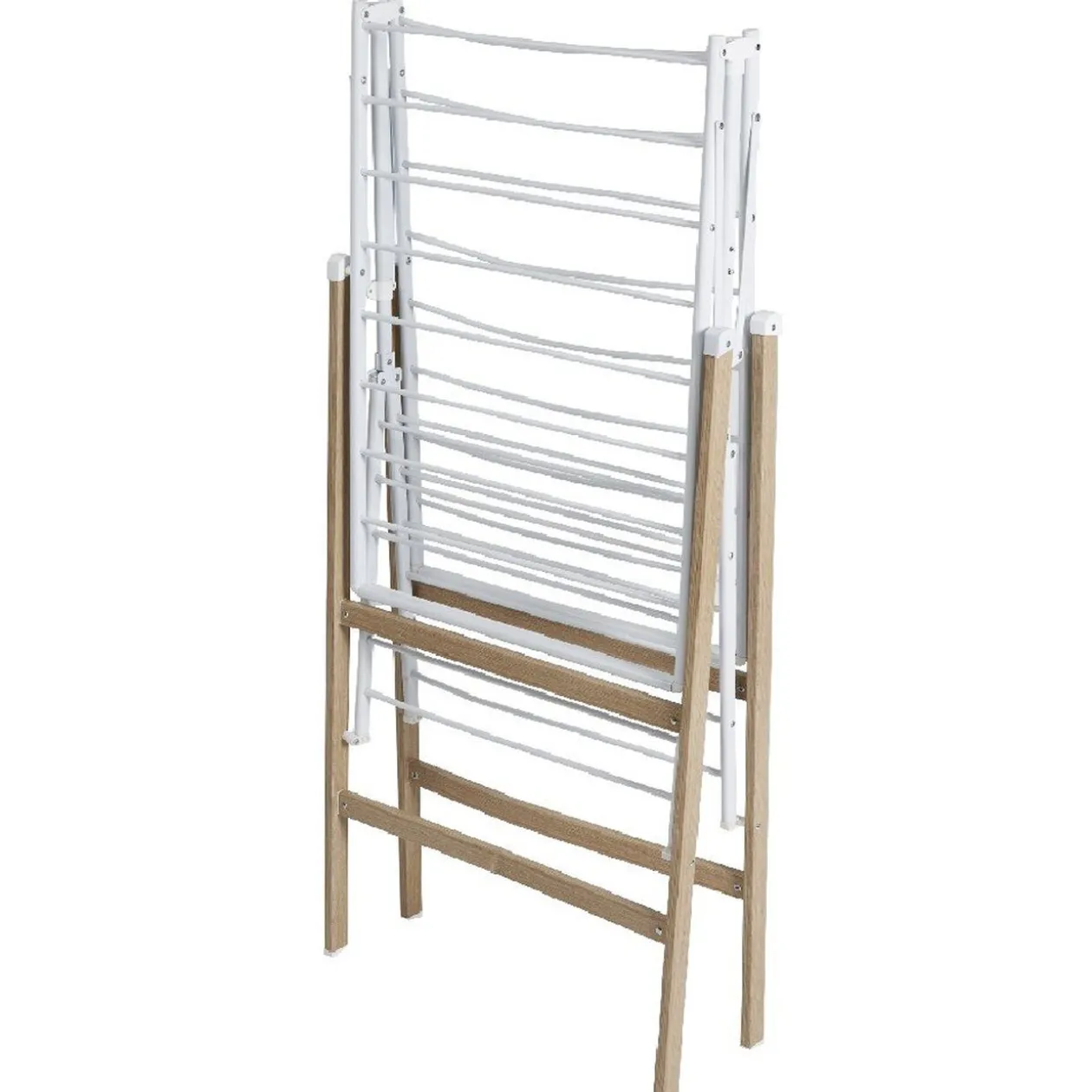 Séchoir à linge horizontal étendoir effet bois 15m