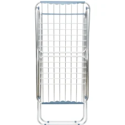 Séchoir à linge horizontal étendoir avec rabats aluminium noir