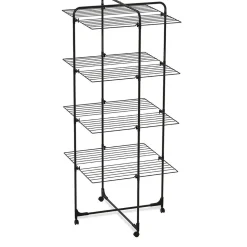 Séchoir 4 niveaux acier laqué anti-rouille 40m