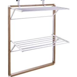 Séchoir de porte 2 niveaux étendoir à linge 8m