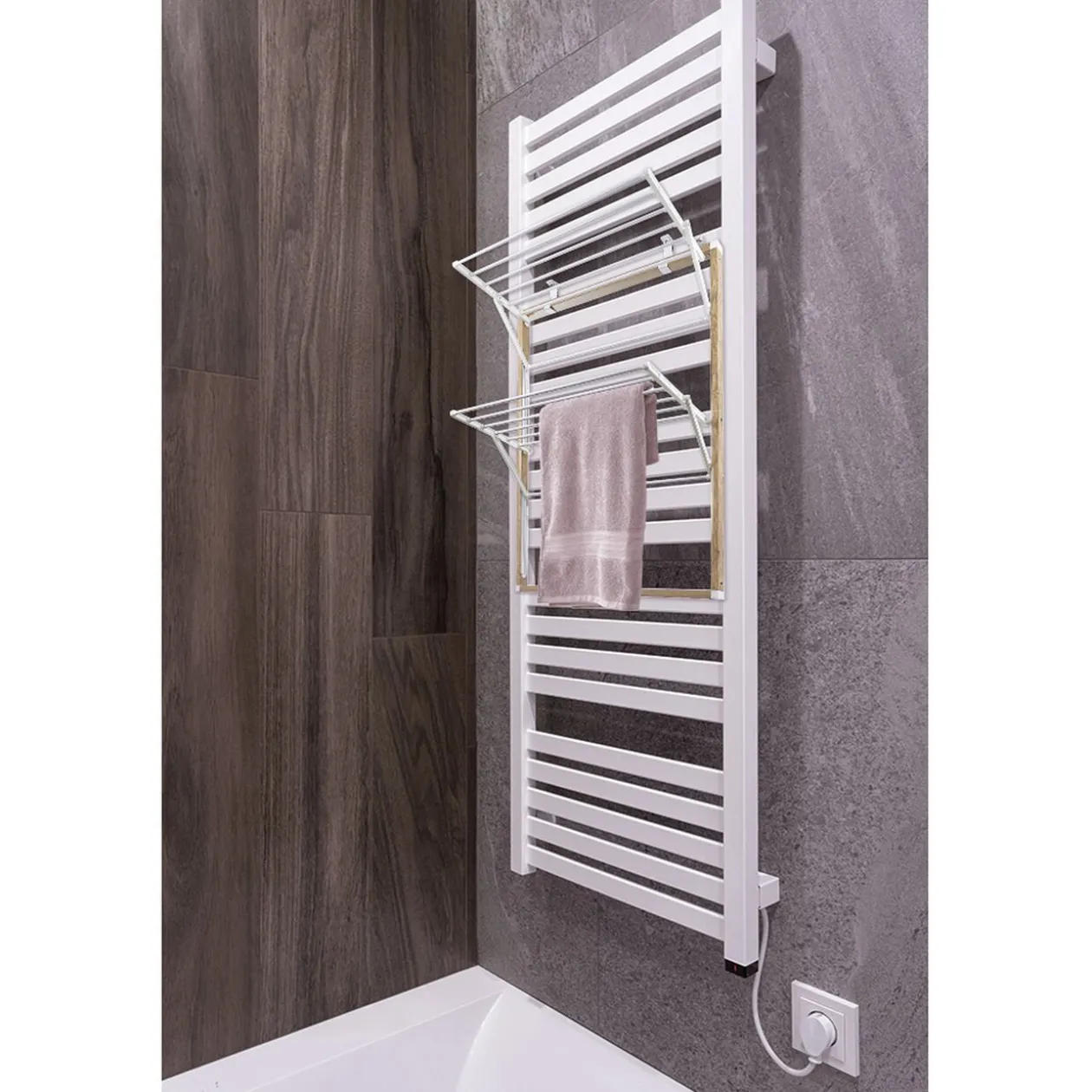 Séchoir de porte 2 niveaux étendoir à linge 8m