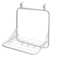 Séchoir de porte 51x41xH51cm fer blanc
