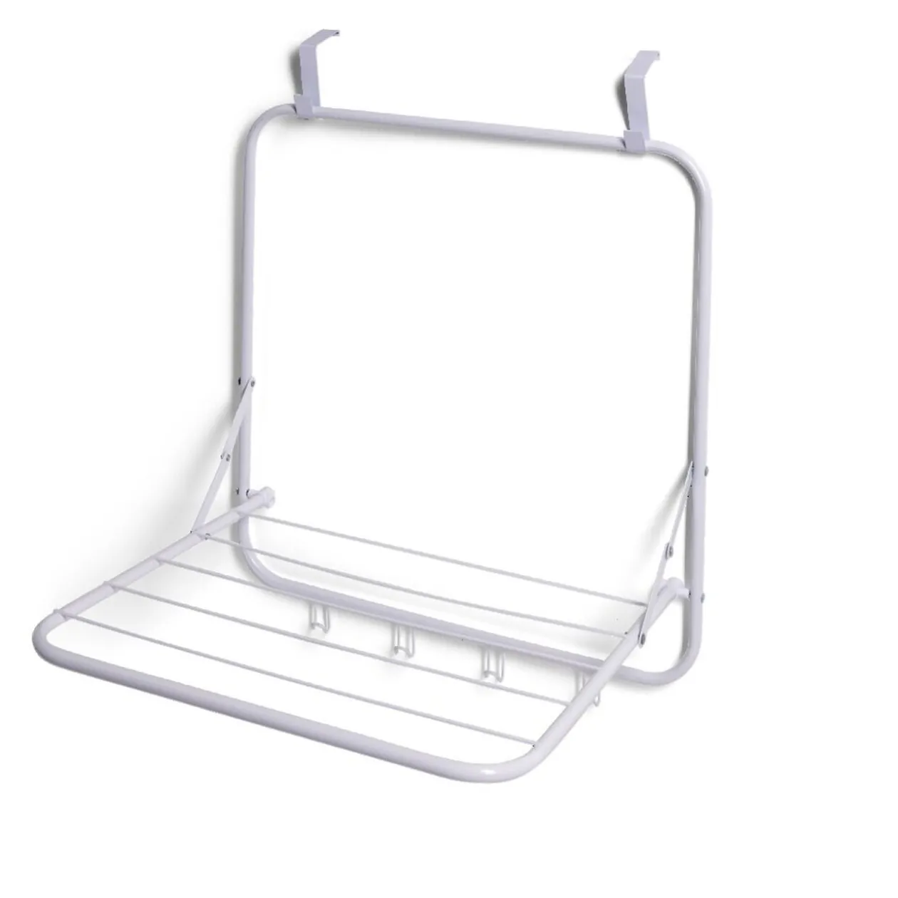 Séchoir de porte 51x41xH51cm fer blanc