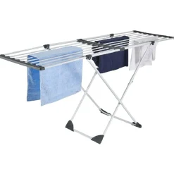 Séchoir extensible 18m d'étendage gris blanc