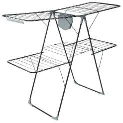 Séchoir horizontal 2 niveaux avec pochette 32 m gris et noir