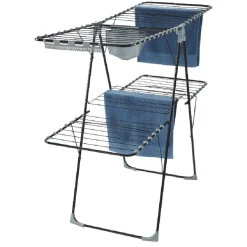 Séchoir horizontal 2 niveaux avec pochette 32 m gris et noir