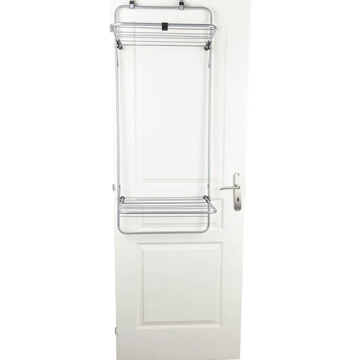 Séchoir porte 2 niveaux gris et noir