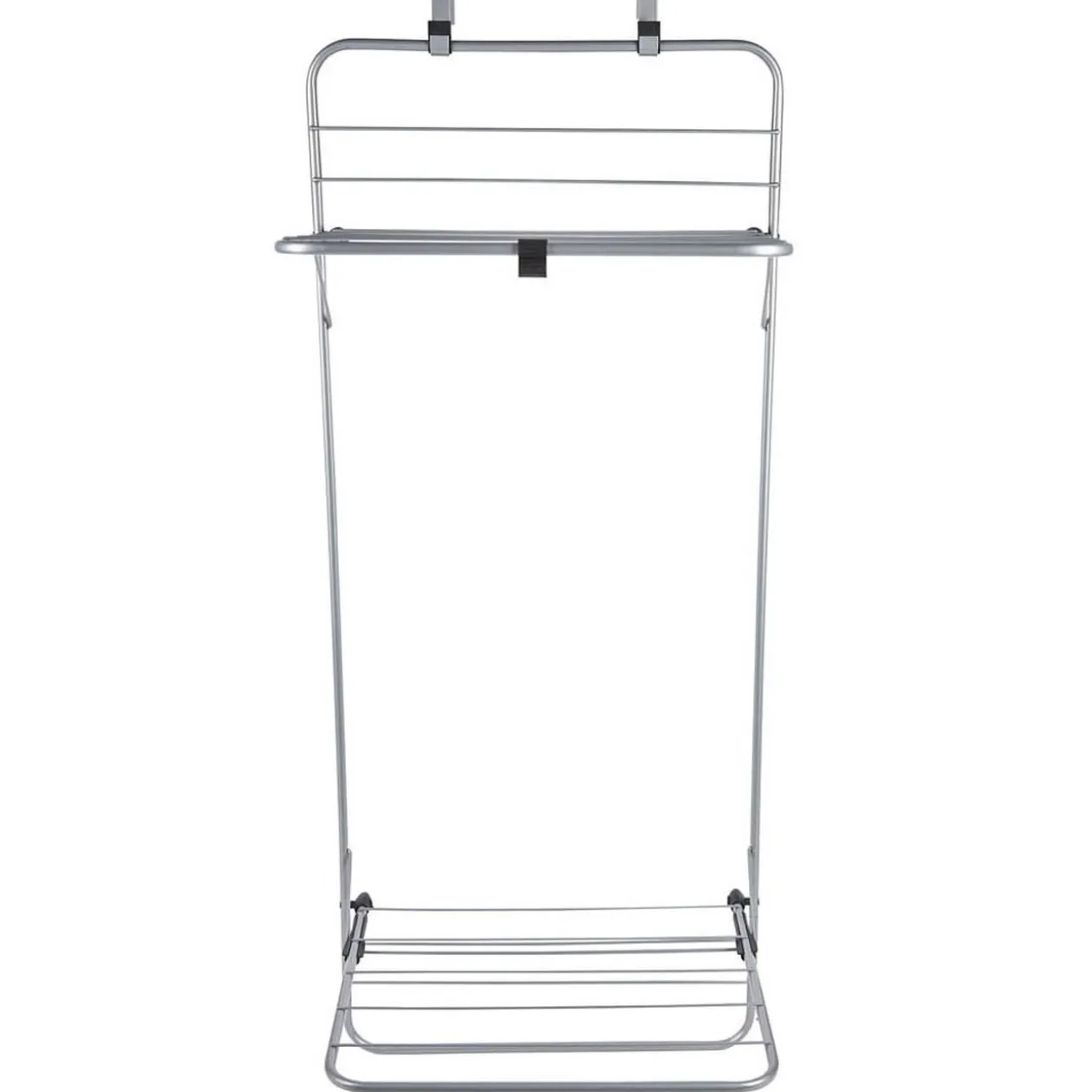 Séchoir porte 2 niveaux gris et noir