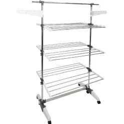 Séchoir tour 22 m d'étendage repliable demi-ouverture