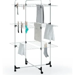 Séchoir tour sur roulettes 30 m d'étendage