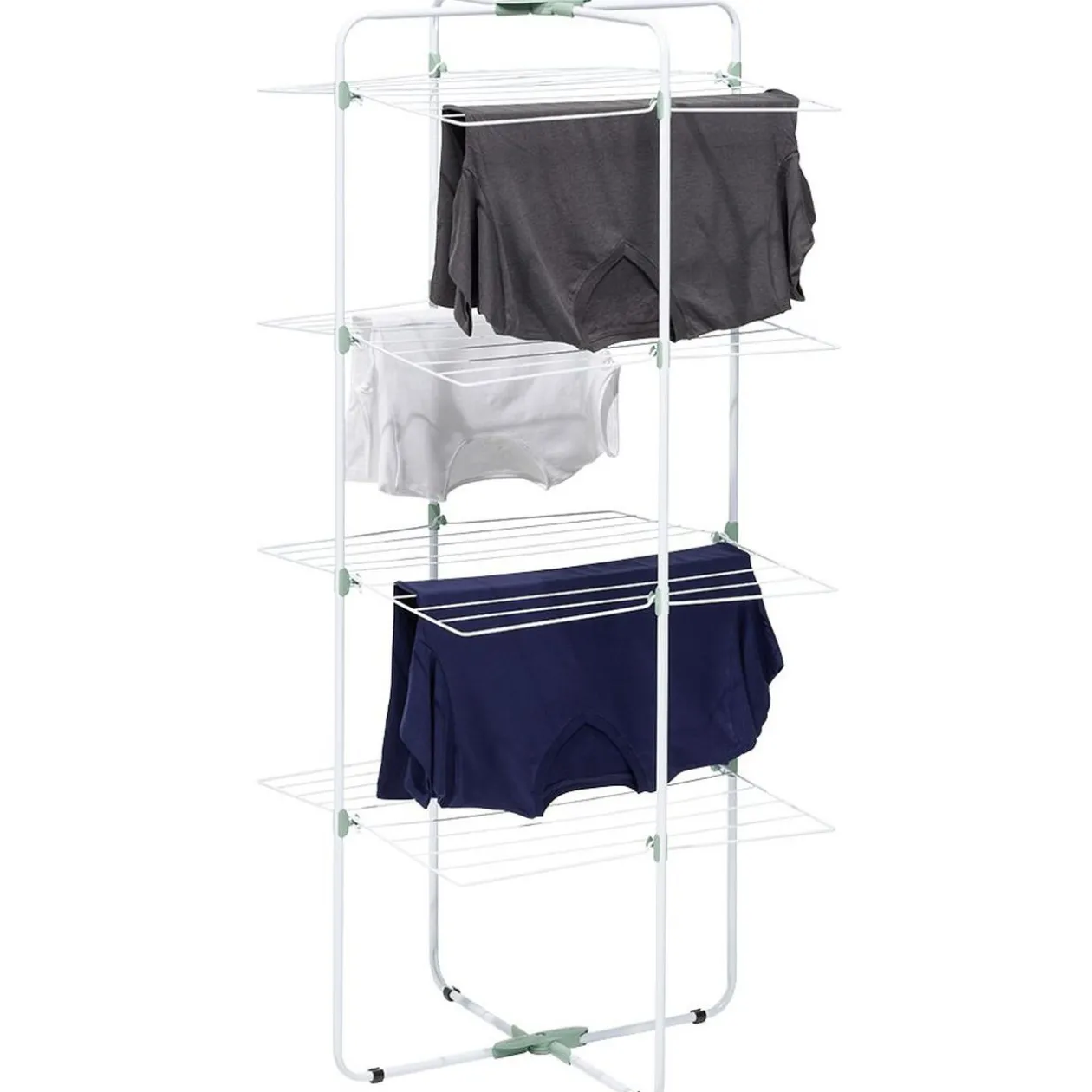 Séchoir tour sur roulettes étendoir à linge 4 niveaux