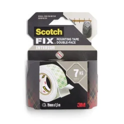 Scotch adhésif double face intérieur charge 7kg 19mm 1,5m