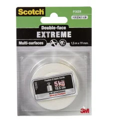 Scotch double face extreme blanc multi-surfaces