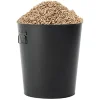 Seau à pellets et granulés métal noir
