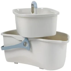 Seau de ménage 11L avec panier gris et bleu