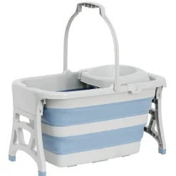 Seau essoreur rétractable 20L gris