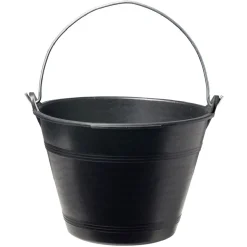 Seau plastique noir 12L Ø35xH23cm