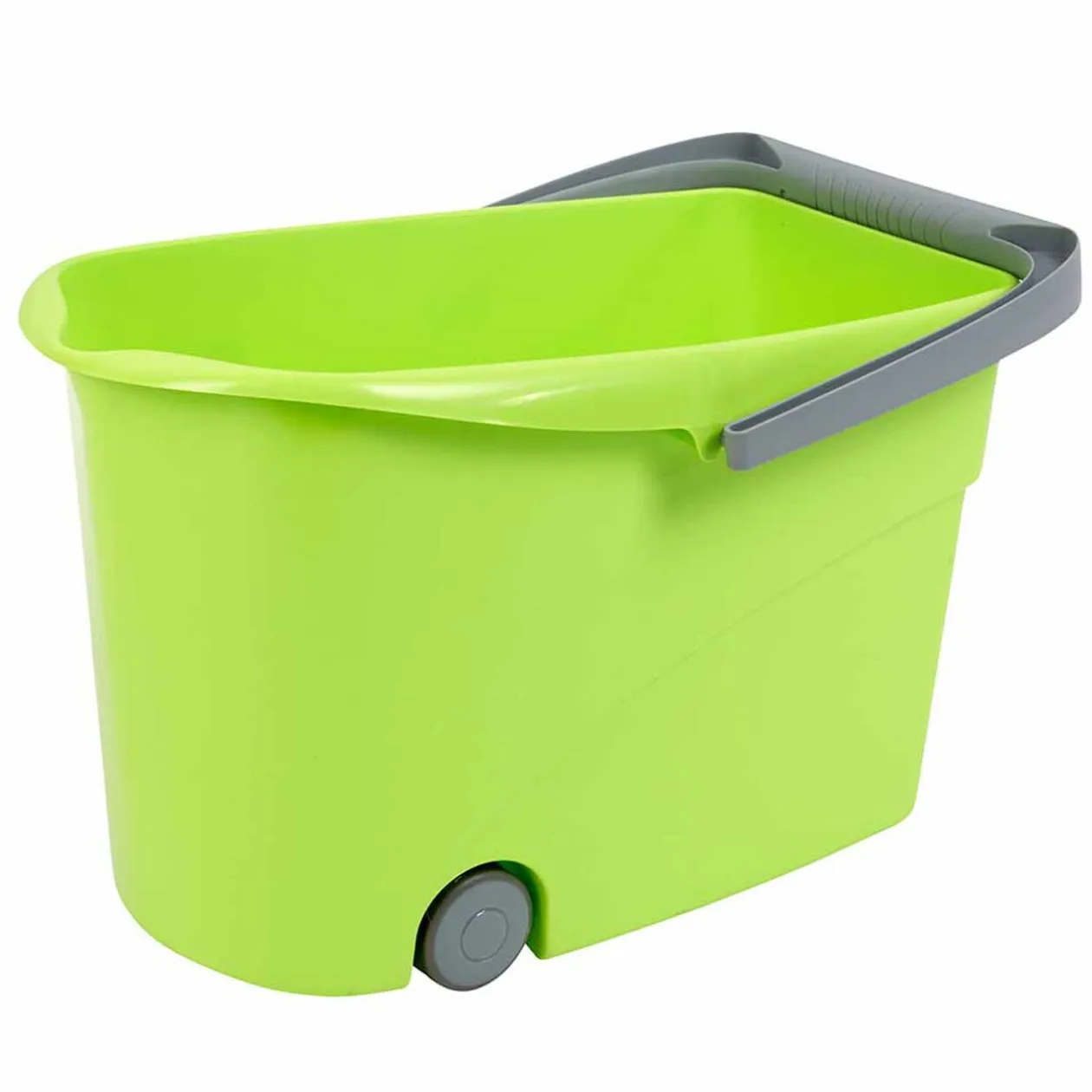 Seau Wash Easy à roulettes Paul Masquin vert et gris