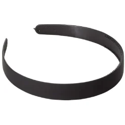 Serre tête plastique fin noir mat