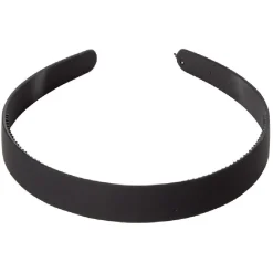 Serre tête plastique fin noir mat