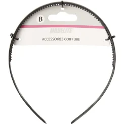 Serre tête plastique fin noir mat