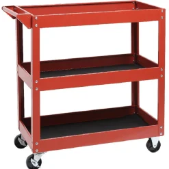 Servante d'atelier chariot 3 niveaux rouge