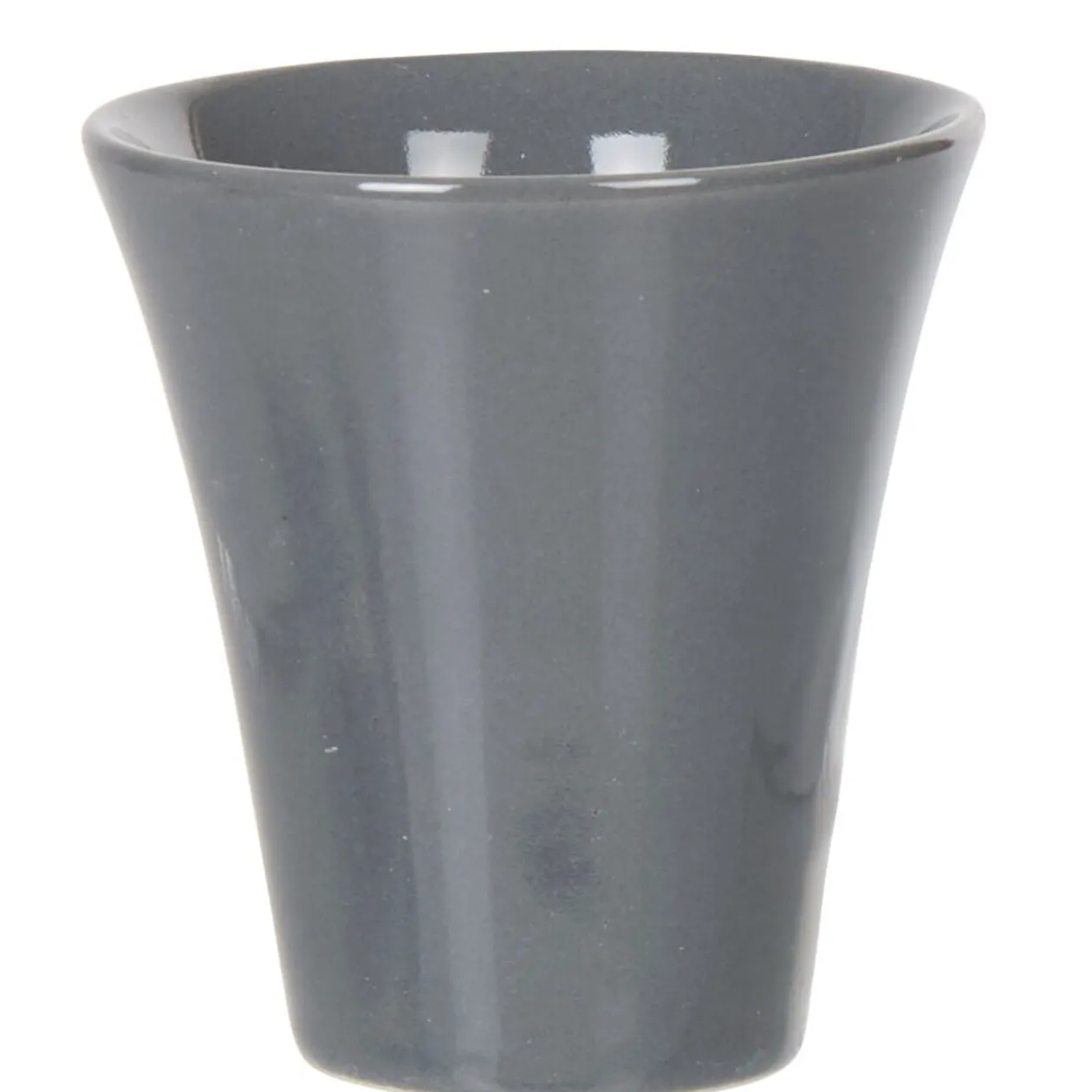 Service à café faïence ardoise gris blanc 6 personnes