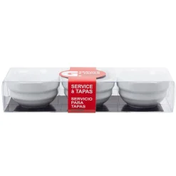 Service à tapas blanc 3 pièces