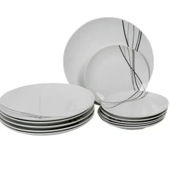 Service à vaisselle 12 pièces porcelaine blanche