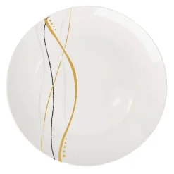 Service de table motif doré argenté pour 6 personnes