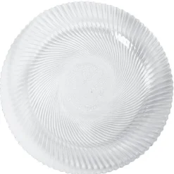 Service vaisselle transparent strié 18 pièces Marmara