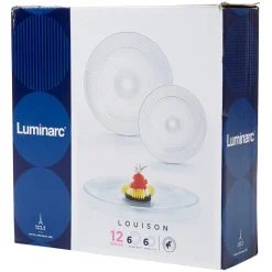 Service vaisselle transparent Louison Luminarc 12 pièces