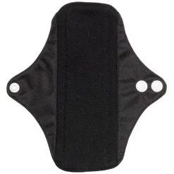 Serviette hygiènique lavable noire 100% coton