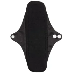 Serviette hygiènique lavable noire 100% coton flux abondant