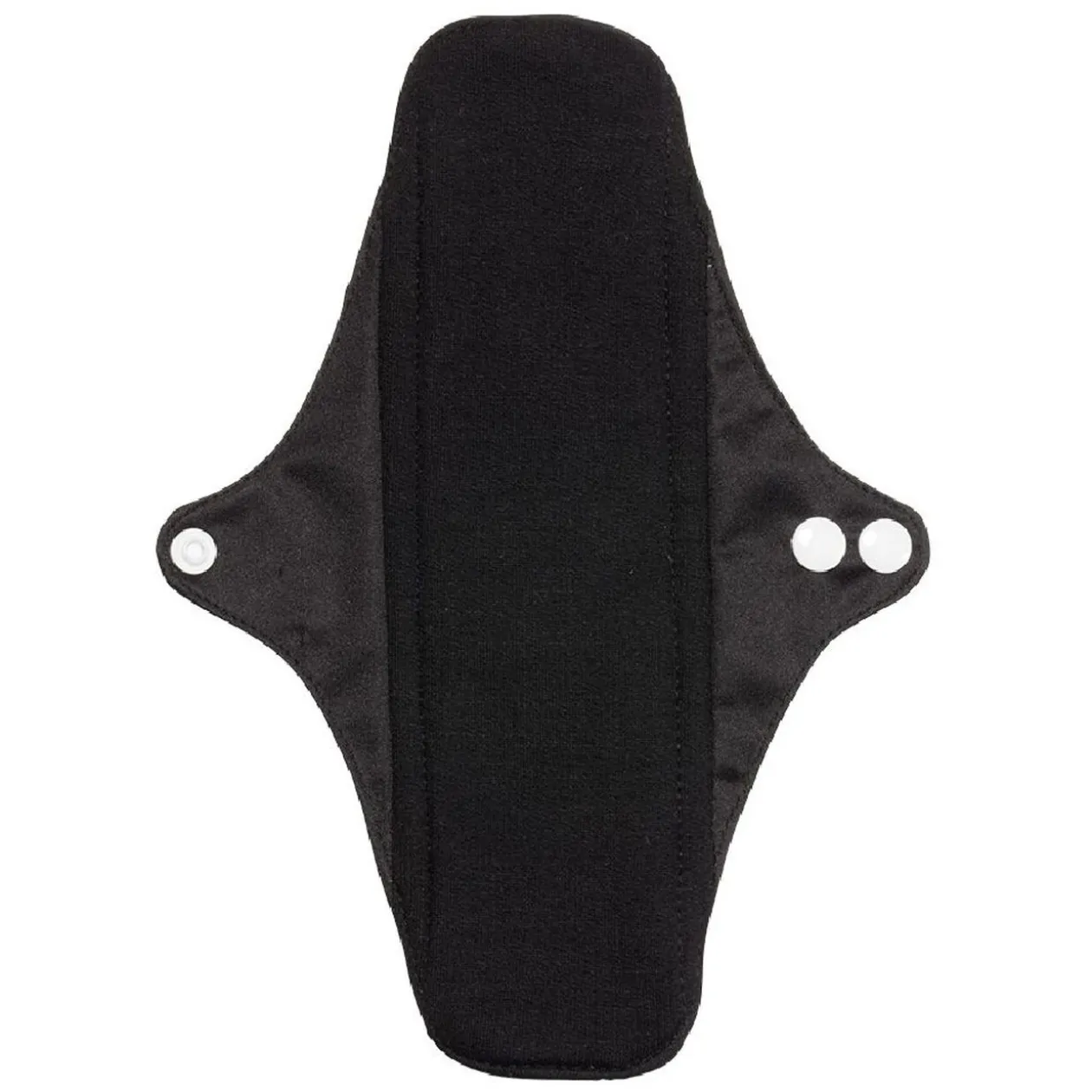 Serviette hygiènique lavable noire 100% coton flux abondant