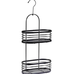 Serviteur de douche 2 niveaux métal noir