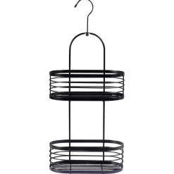 Serviteur de douche 2 niveaux métal noir