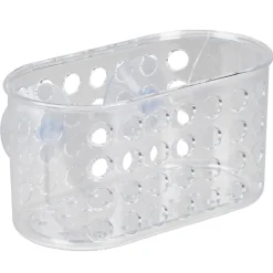 Serviteur de douche à ventouse ajouré transparent