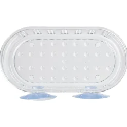 Serviteur de douche à ventouse ajouré transparent