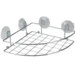 Serviteur de douche d'angle fixation ventouses aluminium