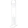 Serviteur WC blanc support papier et brosse