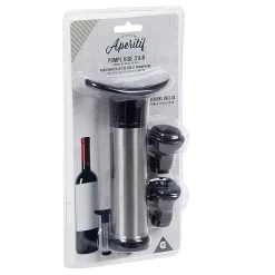 Set 1 pompe à vide + 2 bouchons à vin