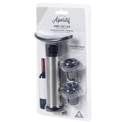 Set 1 pompe à vide + 2 bouchons à vin